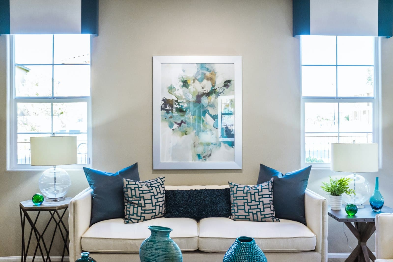 A warmly furnished living room